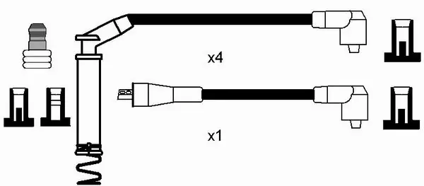 Comprar Cables de bujías Opel Kadett E 35, 36, 45, 46