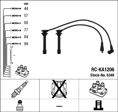 Cables de alta tensión, juego KIA Carnival II (2001-2005)