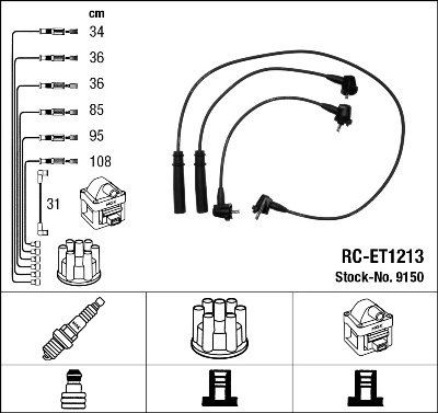 Comprar Juego de cables de alta tensión Toyota 4 Runner N130 a bajo precio