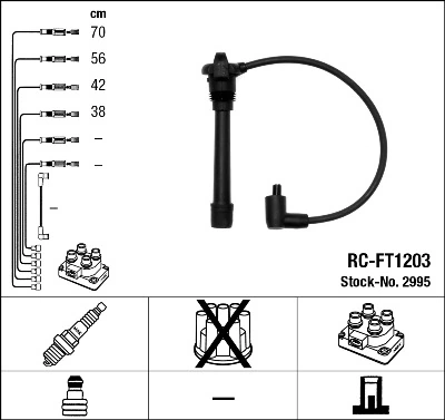  Cables de bujías Fiat Stilo 