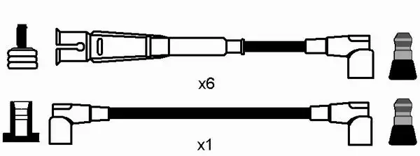 0744 NGK Cables de alta tensión, juego