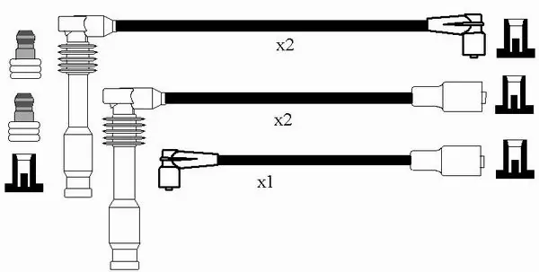 0818 NGK Cables de alta tensión, juego