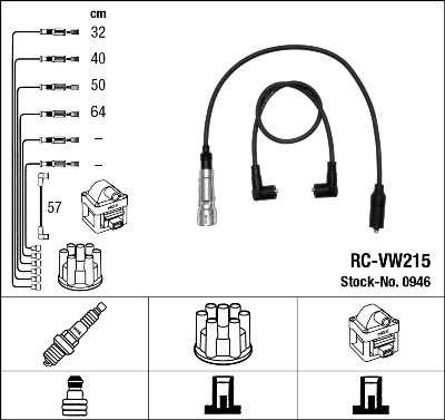 Cables de alta tensión, juego para Seat Cordoba  6K2, C2