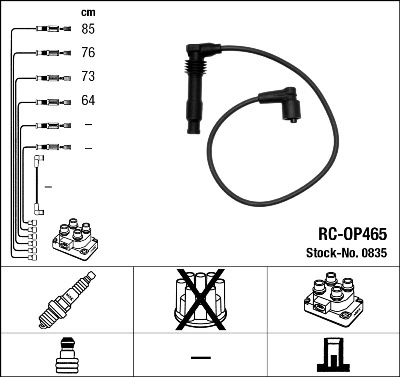 Comprar Juego de cables de alta tensión Opel Frontera  6B a bajo precio