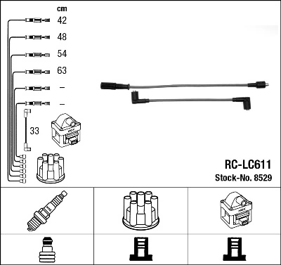 Juego de cables de bujias Lancia Delta I hatchback (831AB0) (1982 - 1993) precio, desde 17,90 EUR