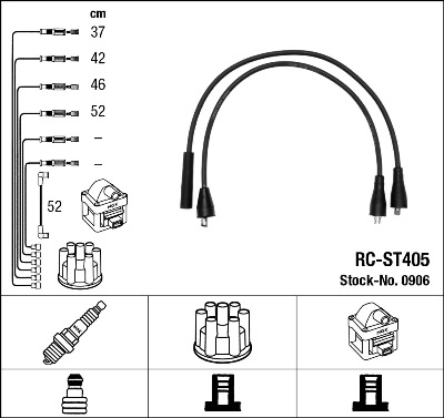 S300 Sentech Cables de alta tensión, juego