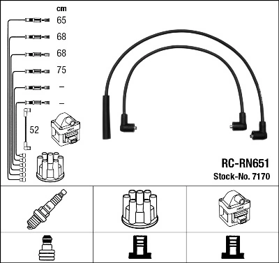 Cables de alta tensión, juego para Renault Master I T