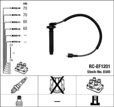 Cables de alta tensión, juego Subaru Forester I (1997-2002)