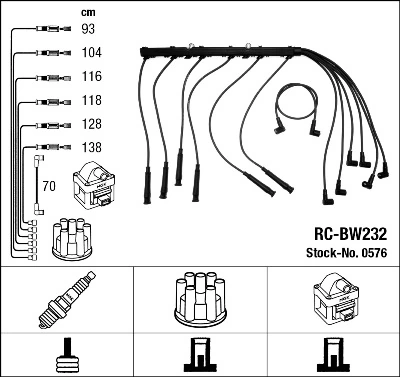 Juego de cables de bujias BMW 5 sedán (E39) (1995 - 2003) precio, desde 69,80 EUR