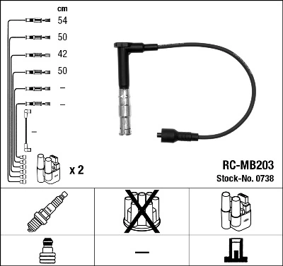 Comprar Juego de cables de alta tensión Mercedes E S124 a bajo precio