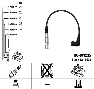 0579 NGK Cables de alta tensión, juego