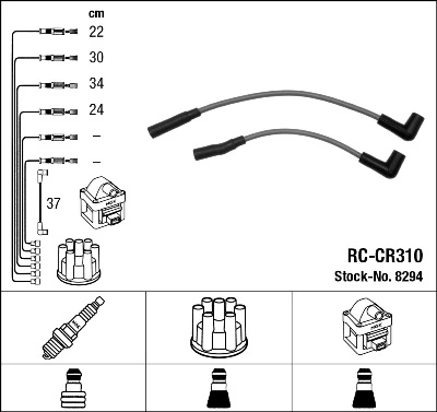 8294 NGK Cables de alta tensión, juego