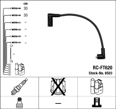 8503 NGK Cables de alta tensión, juego