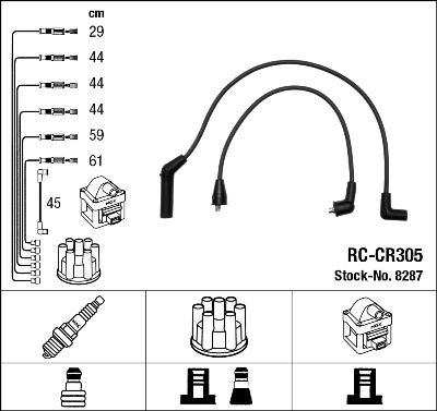 Juego de cables de bujias Chrysler Voyager I ES monovolumen (1984 - 1995) precio, desde 58,16 EUR