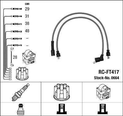  Cables de bujías Volkswagen Jetta 1