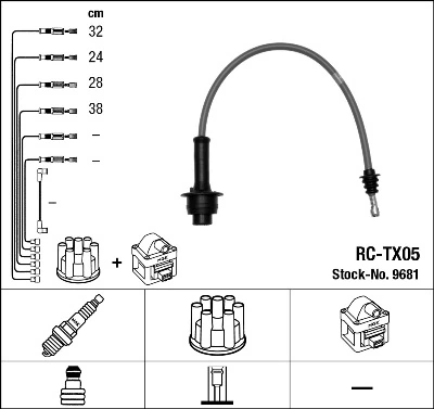 Cables de bujías para Toyota Hiace H5