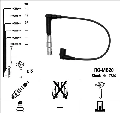 Comprar Juego de cables de alta tensión Mercedes S  W140 a bajo precio
