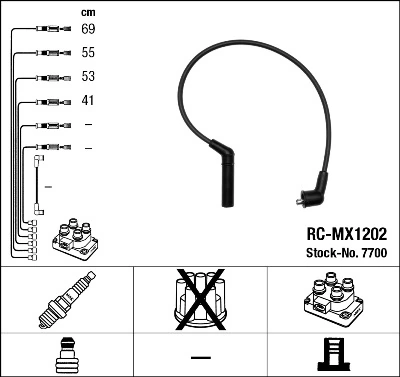 Comprar Cables de bujías Mitsubishi Lancer IV C6A, C7A