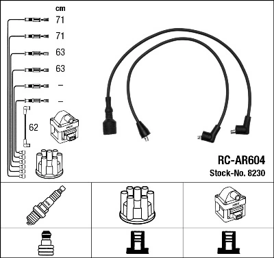 Juego de cables de bujias Alfa Romeo 33 hatchback (905) (1983 - 1993) precio, desde 37,48 EUR