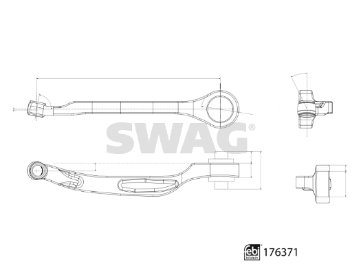 Brazo inferior izquierdo de la suspensión delantera Swag 33103498 precio, desde 91,51 EUR