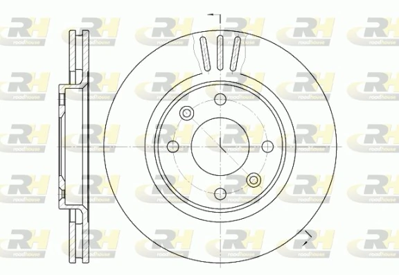 Disco de freno para Peugeot 206 2L, 2M