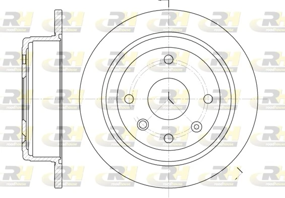 Disco de freno trasero Chevrolet Aveo 2 T250, T255