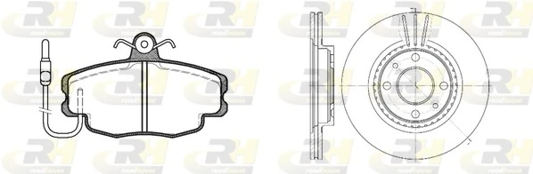 Juego de reparación de frenos delanteros para Renault Megane LA0, LA1