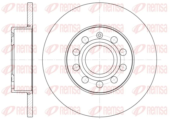 Disco de freno trasero REMSA 665000