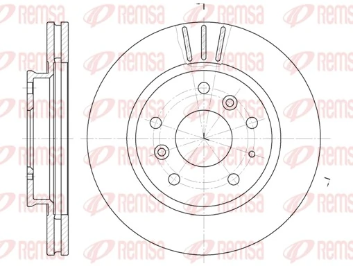 Disco de freno delantero REMSA 623710