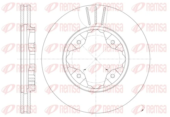 Disco de freno delantero REMSA 620510