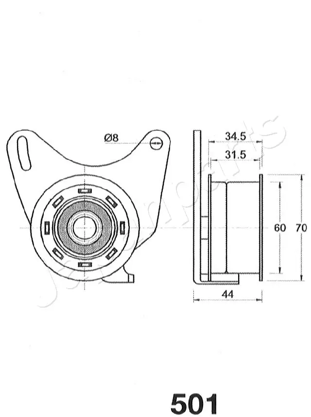 BE501 Japan Parts Rodillo de cadena