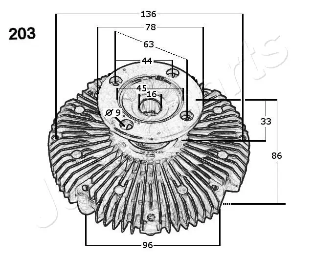 Embrague, ventilador de refrigeración Japan Parts VC203 precio, desde 195,66 EUR