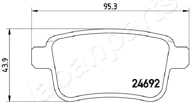 PP0508AF Japan Parts Pastillas freno traseras