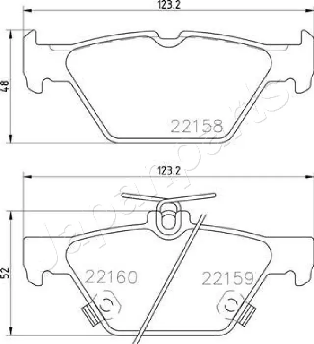 PP706AF Japan Parts Pastillas freno traseras