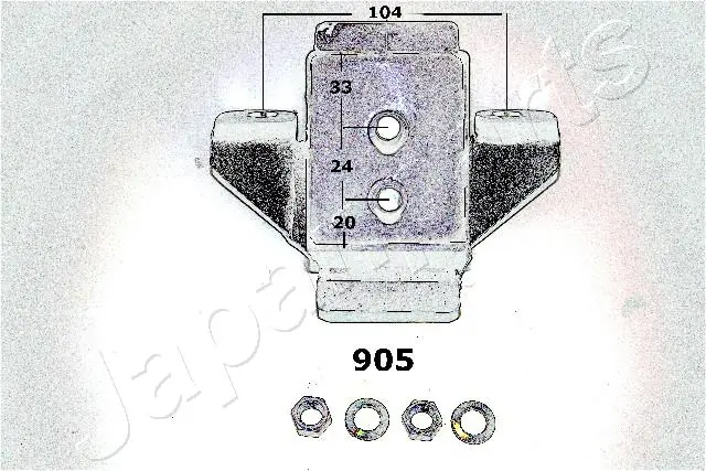 RU905 Japan Parts Soporte de motor izquierdo