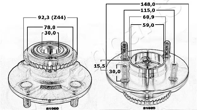 Cubo de rueda trasero Nissan Primera P11