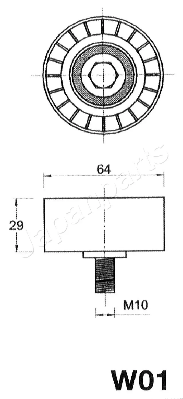 Rodillo intermedio de correa dentada Chevrolet Aveo 2 T250, T255