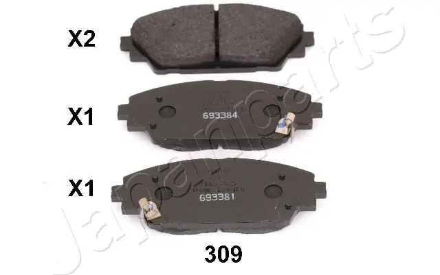 PA309AF Japan Parts Pastillas delanteras