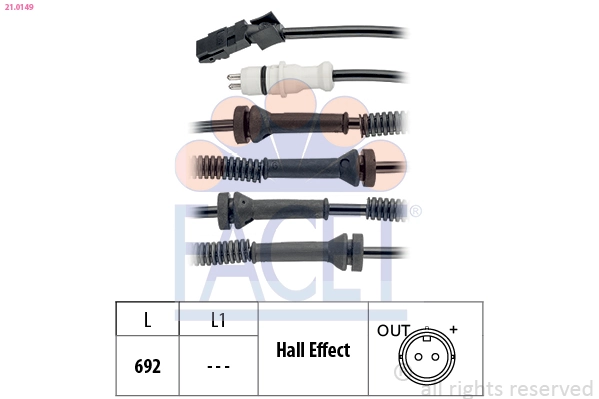 Sensor de rueda abs para Renault Trafic II FL