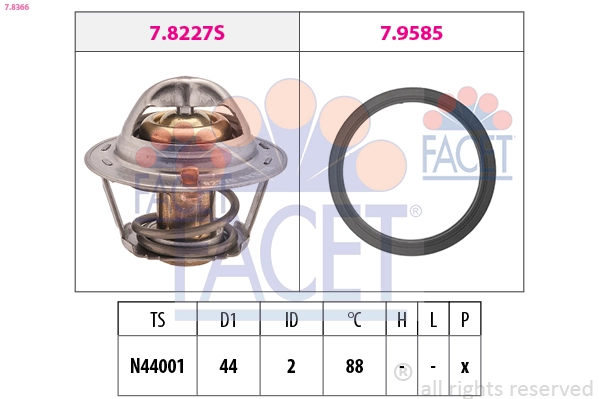 Termostato de agua para Suzuki Swift II EA