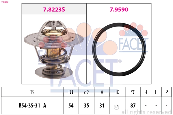 Termostato de agua para Audi A3 Sportback 8PA
