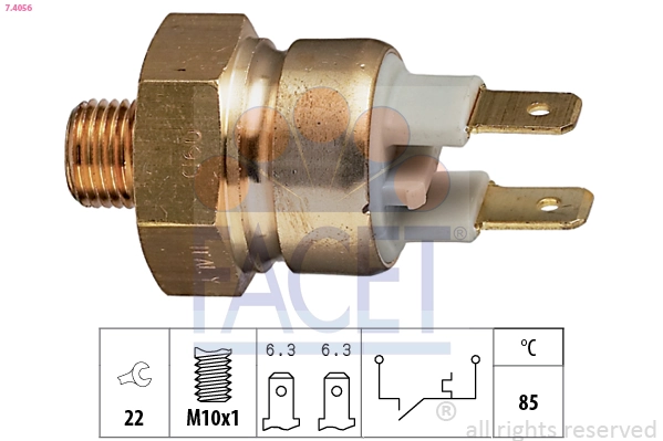 Sensor de temperatura 7701033384 Renault (RVI)