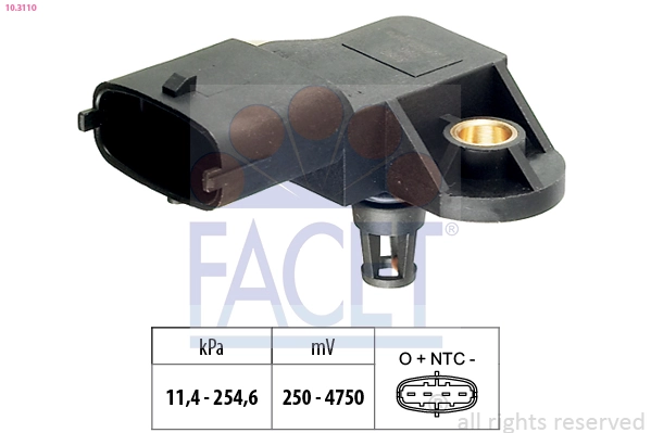 Sensor, presión colector de admisión  VAG 45962067F precio, desde 30,68 EUR