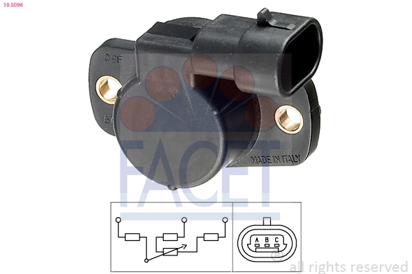 Sensor, posición mariposa Fiat 500 312