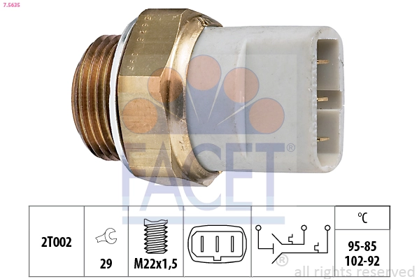 Sensor, temperatura del refrigerante (encendido el ventilador del radiador) 81255050934 MAN