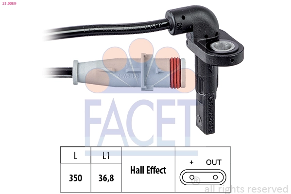 Sensor ABS de rueda delantera Opel Vectra C GTS hatchback (2002 - 2008) precio, desde 20,00 EUR