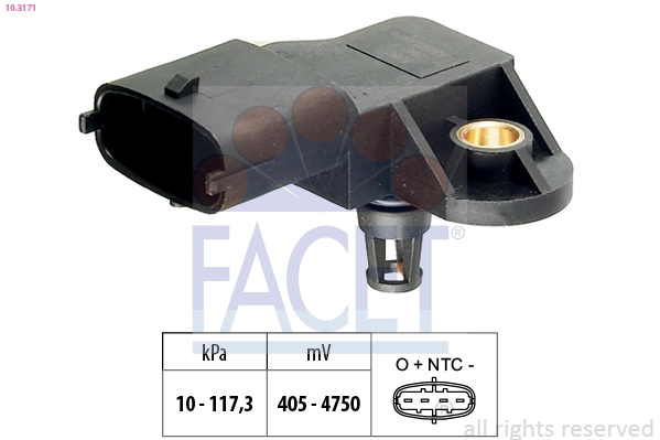 Sensor, presión colector de admisión  General Motors 93399801 precio, desde 23,55 EUR