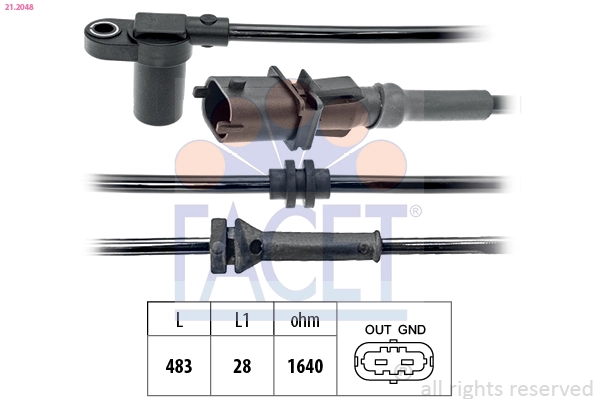 Sensor ABS de rueda delantera Opel Combo A furgoneta (1994 - 2001) precio, desde 22,99 EUR