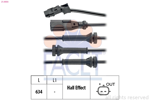 Sensor de rueda abs para Dacia Logan I LS