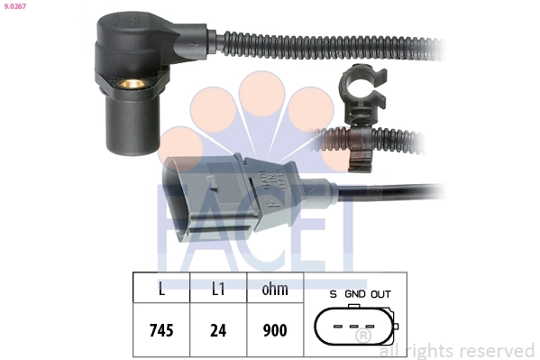 Sensor de posición del cigüeñal 071957147 VAG